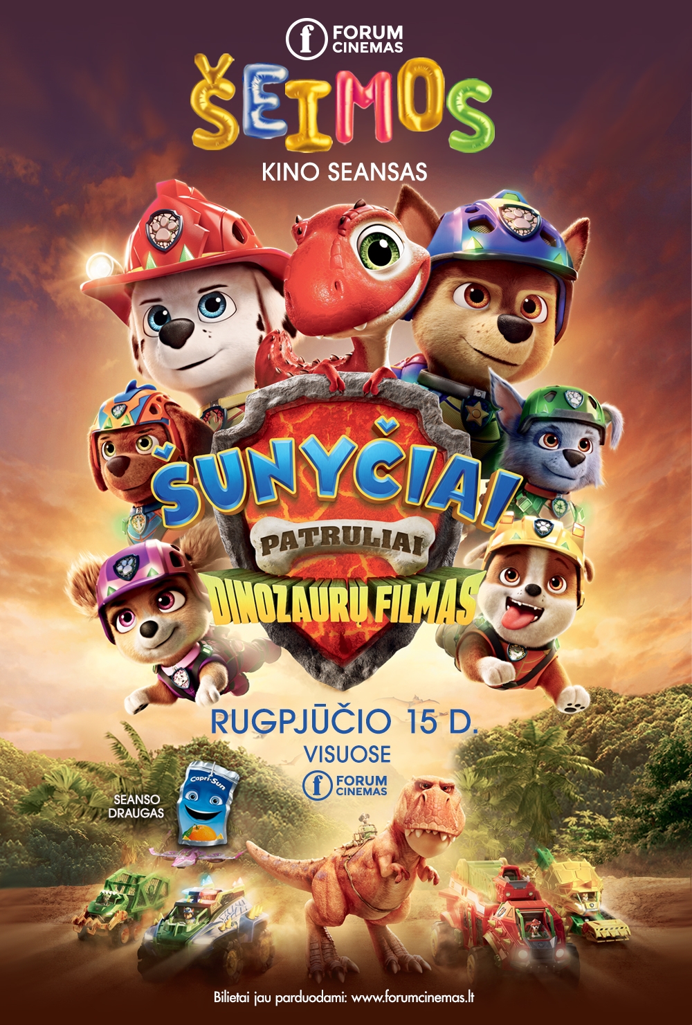 Šeimos kino seansas. Šunyčiai patruliai: Dinozaurų filmas (dubliuotas)